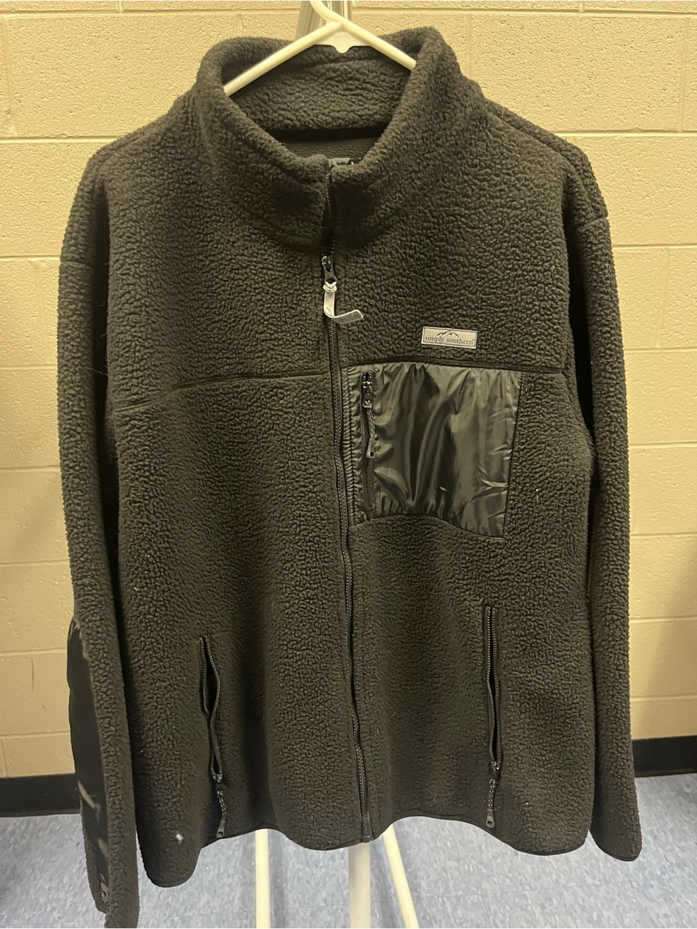Men's Black simply southern Sherpa Fleece Full-Zip Jacket